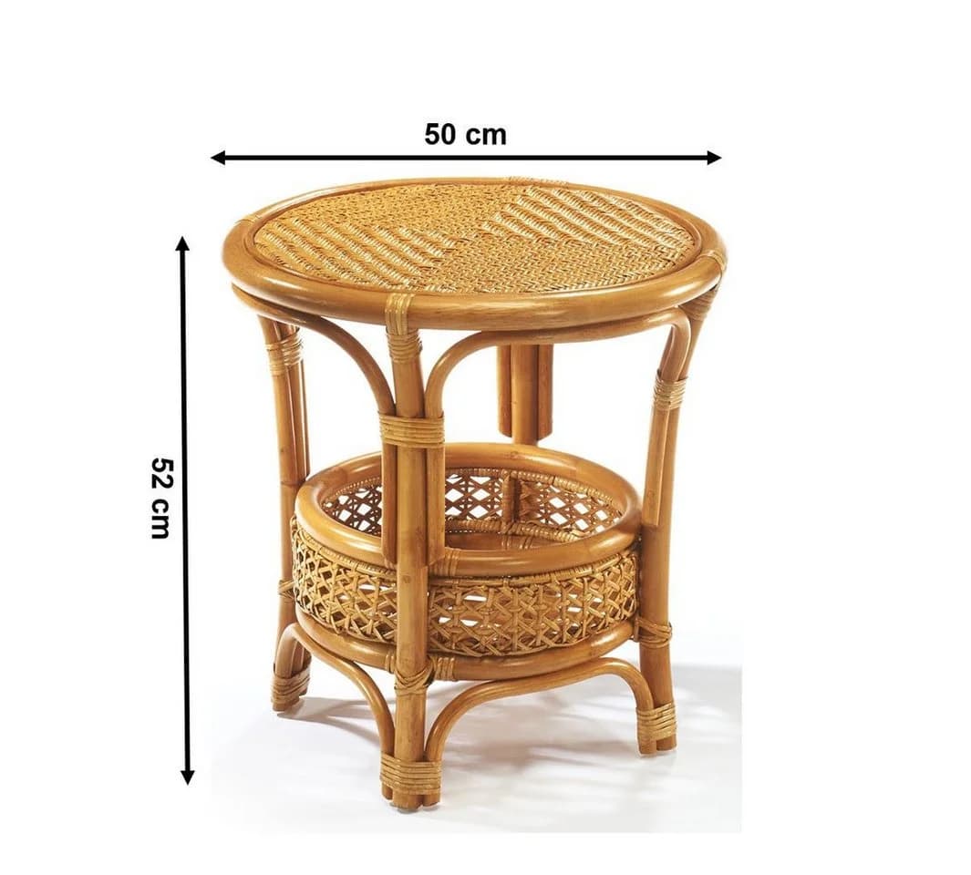 Kobolo Beistelltisch NIMES Rattan Boho