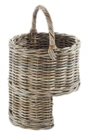 Kobolo Aufbewahrungskorb Treppenkorb Rattan Grau Bild 2