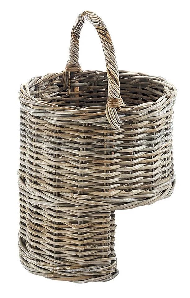Kobolo Aufbewahrungskorb Treppenkorb Rattan Grau - Bild 2