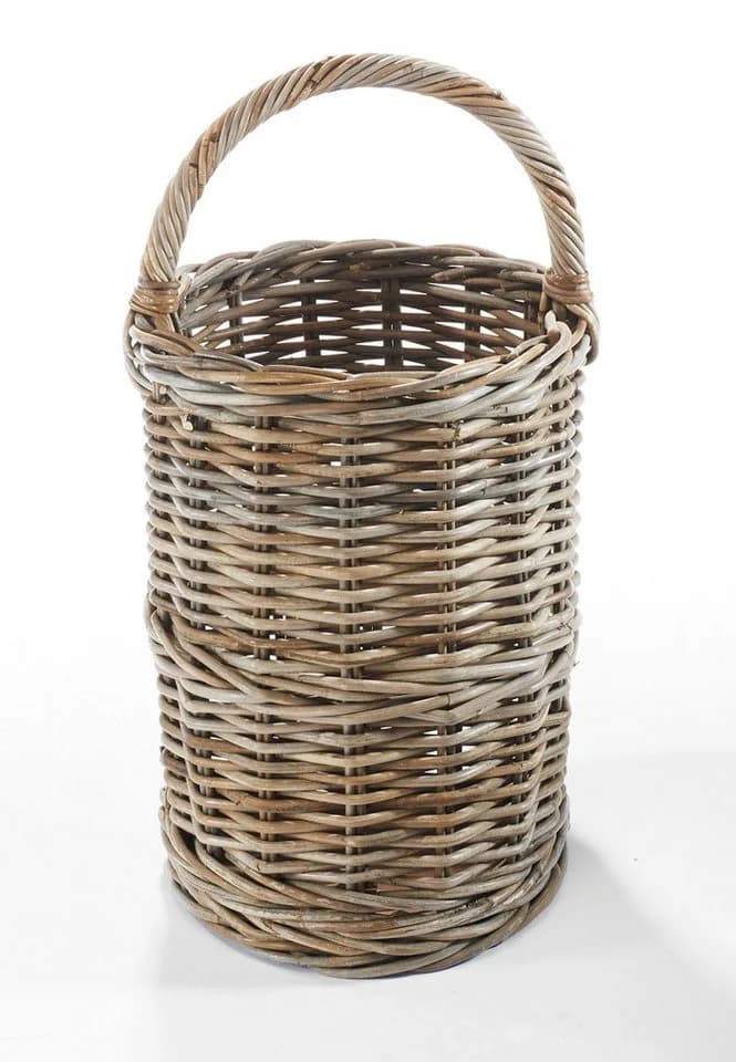 Kobolo Aufbewahrungskorb Treppenkorb Rattan Grau - Bild 4