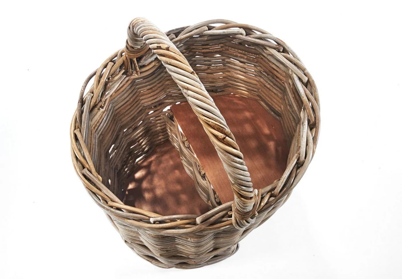 Kobolo Aufbewahrungskorb Treppenkorb Rattan Grau - Bild 5