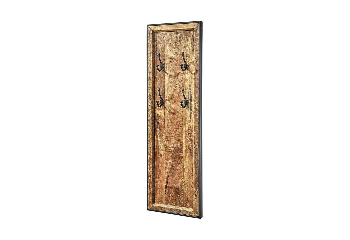 Kobolo Garderobe Wandgarderobe Mangoholz Metall - Bild 2