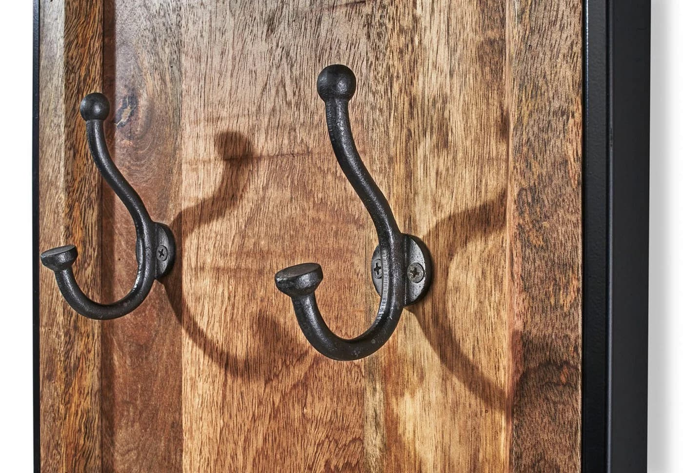 Kobolo Garderobe Wandgarderobe Mangoholz Metall - Bild 5