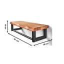 Kobolo Garderobenständer Wandregal Metall und Holz Bild 3