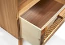 Kobolo Regal Kommode mit Schublade und Ablagefach Braun Boho-Look Bild 5
