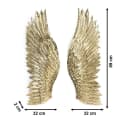 Kobolo Wanddeko Set ANGELO Engelsflügel Metall Gold 2 Stk 3D Look Bild 3
