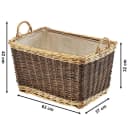 Kobolo Kaminholzkorb Weide zweifarbig mit Jute-Auskleidung Bild 4