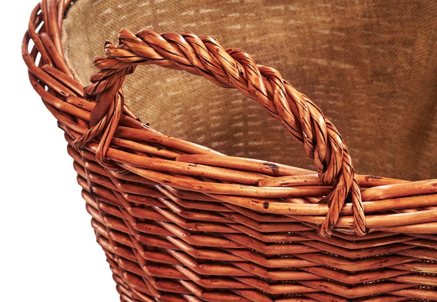 Kobolo Kaminholzkorb Weide Rund mit Jute-Auskleidung - Bild 5