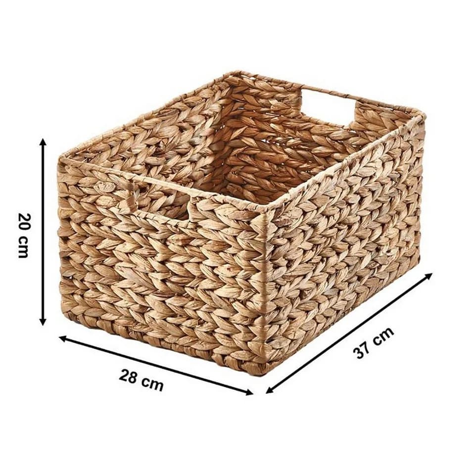 Kobolo Aufbewahrungskorb Regalkorb Wasserhyazinthe Braun - Bild 3