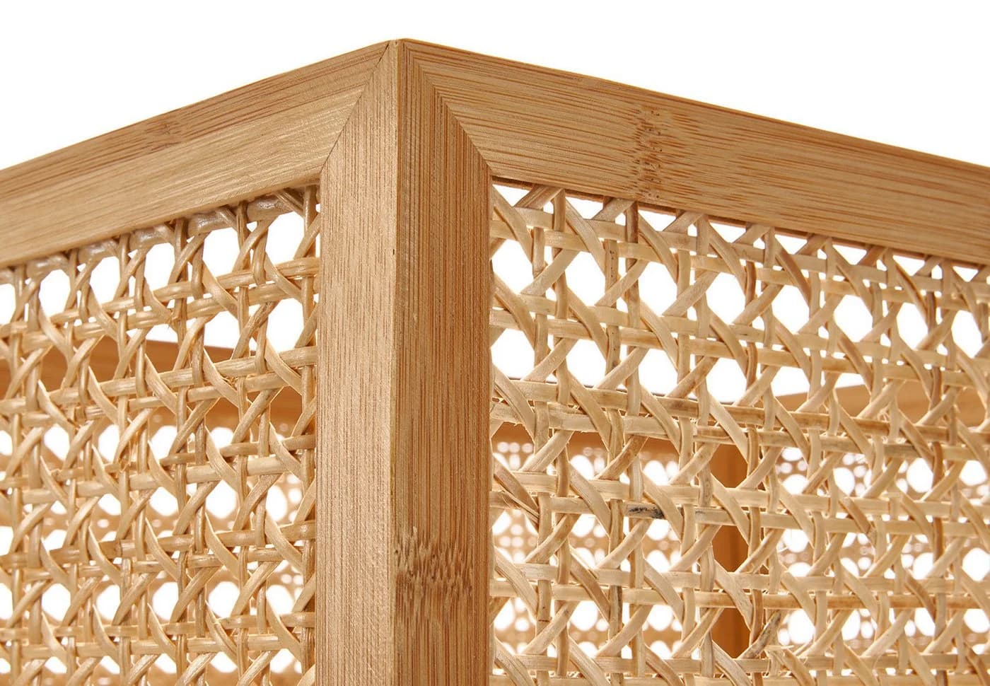 Kobolo Aufbewahrungskorb Regalkorb aus Holz und Rattan Braun - Bild 4