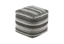 Kobolo Sitzpouf YIN Grau Baumwolle mit Muster Bild 2