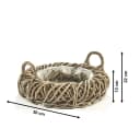 Kobolo Pflanzkübel Rattan Kranzform Kubu Grey mit Folie Bild 3