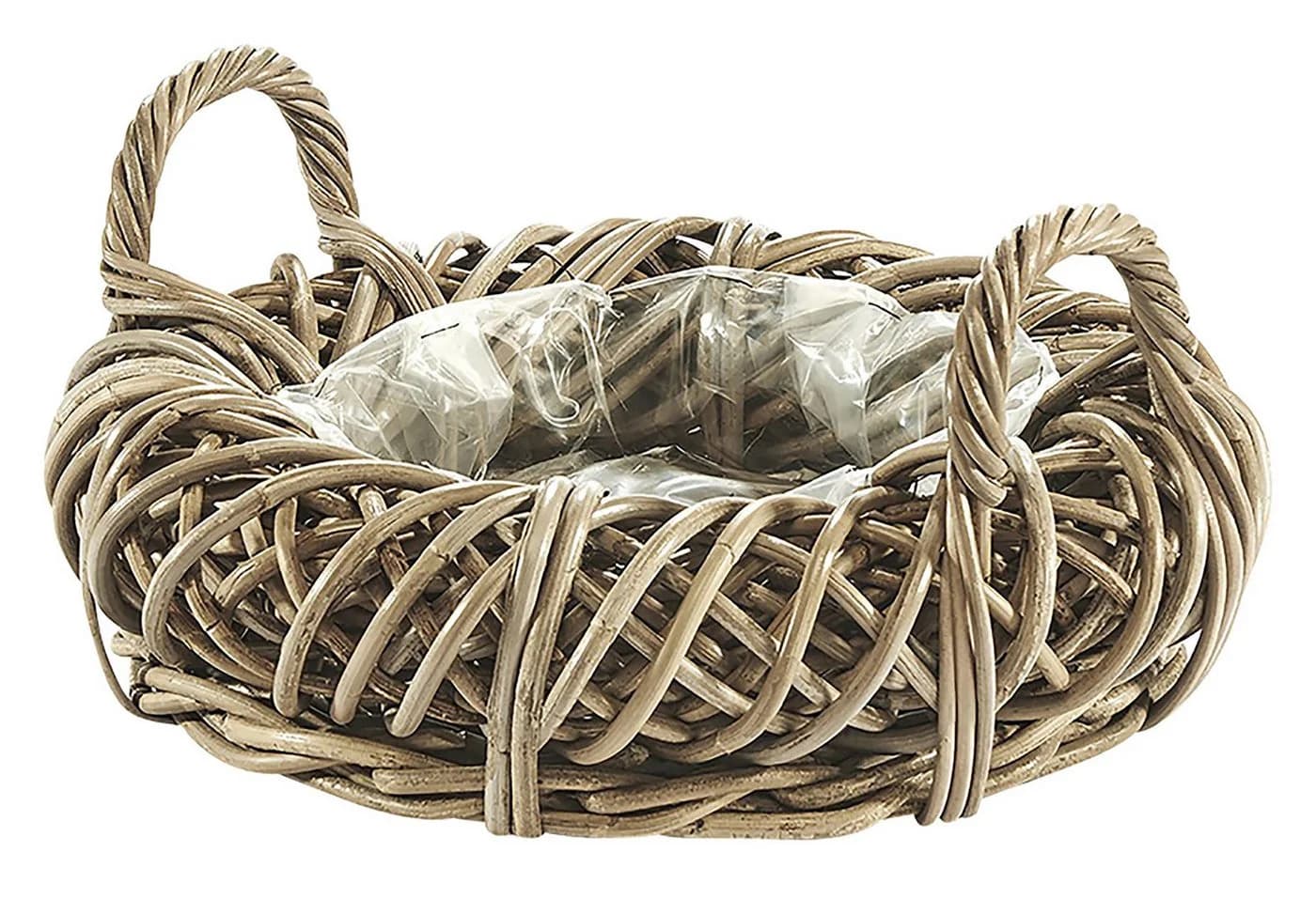 Kobolo Pflanzkübel Rattan Kubu Grey mit Folie - Bild 2
