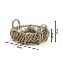 Kobolo Pflanzkübel Rattan Kubu Grey mit Folie Bild 3