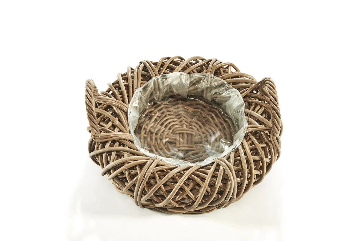 Kobolo Pflanzkübel Rattan Kubu Grey mit Folie - Bild 4