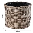 Kobolo Pflanzkorb DREVO Rattan mit wasserdichter Folie Bild 3