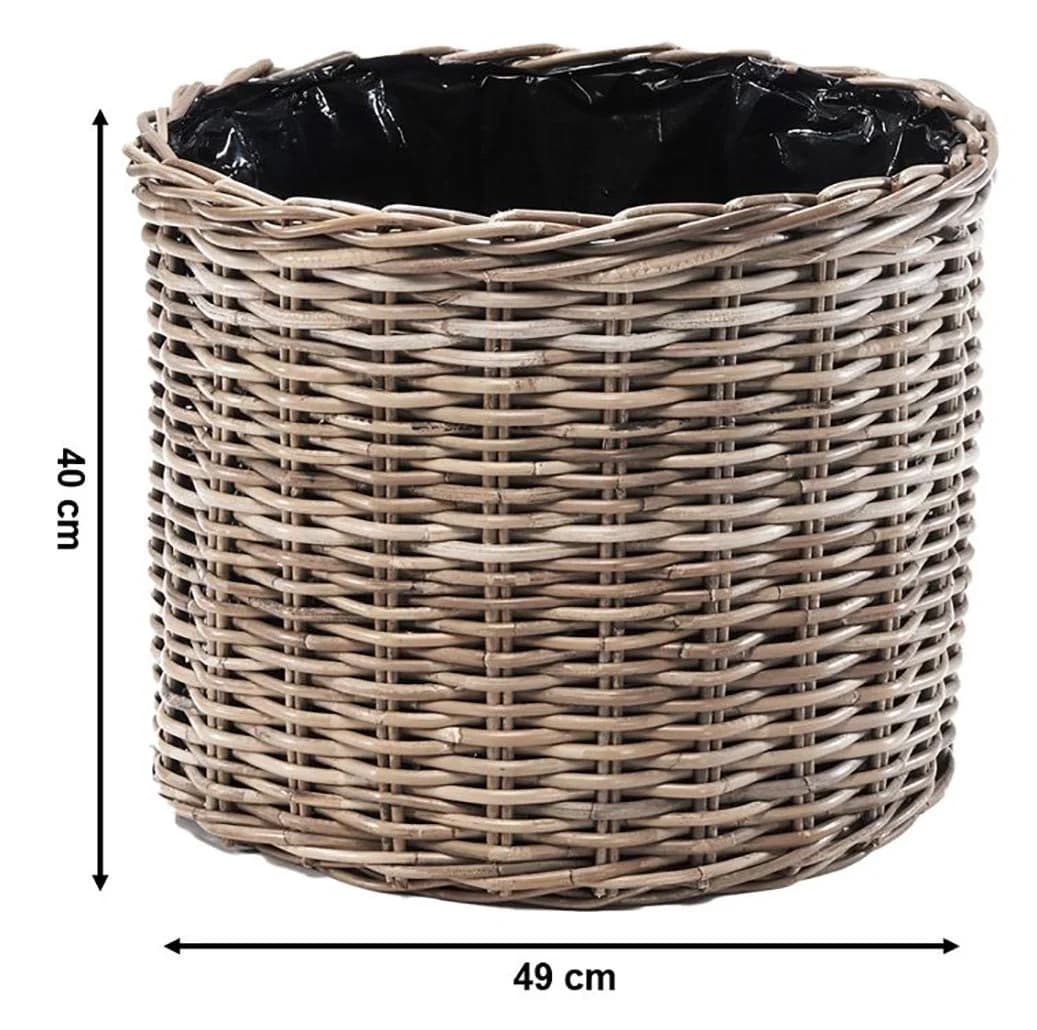 Kobolo Pflanzkorb DREVO Rattan mit wasserdichter Folie - Bild 3