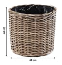 Kobolo Pflanzkorb DURO aus Rattan mit wasserdichter Folie Bild 3