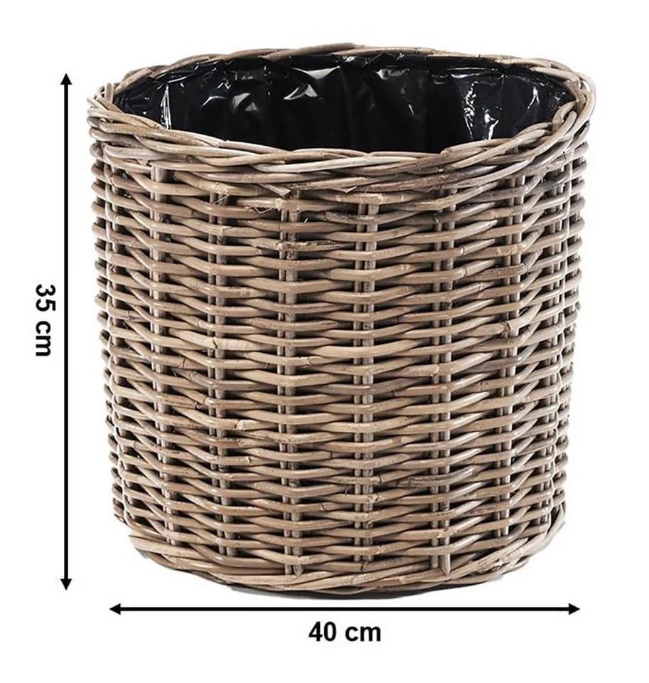 Kobolo Pflanzkorb DURO aus Rattan mit wasserdichter Folie - Bild 3