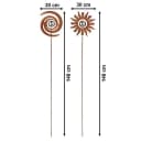Kobolo Gartenstecker Mix FELIX Rostoptik 2-er Set Metall Bild 3