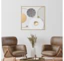 Kobolo Wandbild DALIO Metall 50x50 cm Gold Minimalistisch Bild 1