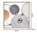 Kobolo Wandbild DALIO Metall 50x50 cm Gold Minimalistisch Bild 3