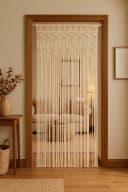 Kobolo Makramee-Vorhang Beige 132 Stränge Bild 1