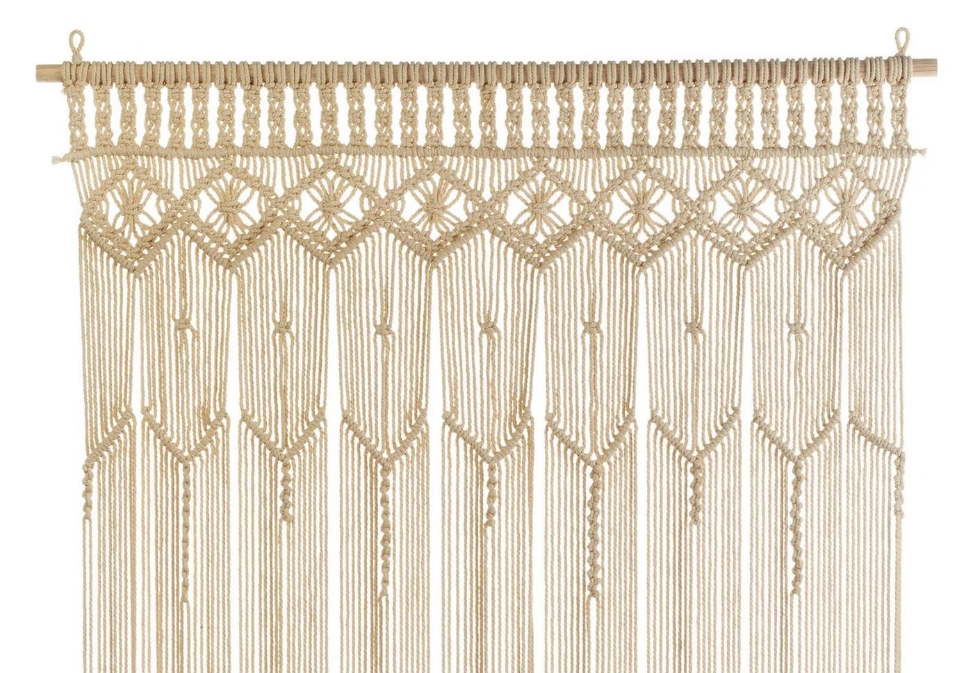 Kobolo Makramee-Vorhang Beige 132 Stränge - Bild 5