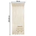 Kobolo Türvorhang TWINE Beige Makramee 132 Stränge 95x210cm Bild 3