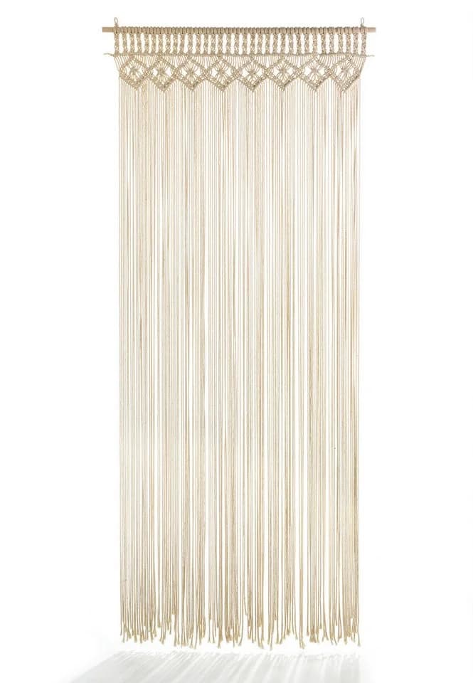 Kobolo Türvorhang TWINE Beige Makramee 132 Stränge 95x210cm - Bild 4