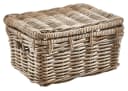 Kobolo Rattan Truhe Grau Kubu Grey Aufbewahrungskiste mit Deckel Bild 2