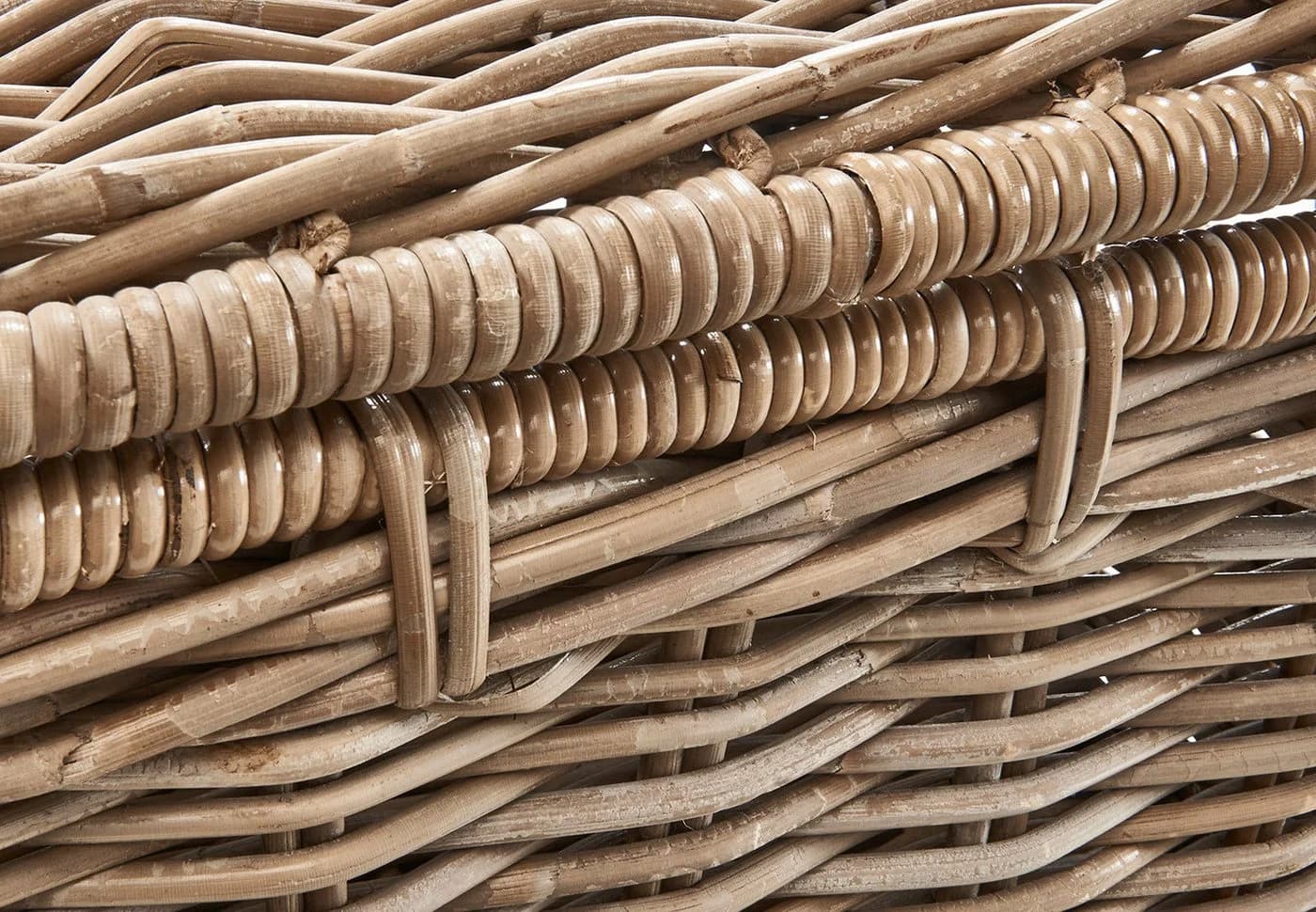 Kobolo Rattan Truhe Grau Kubu Grey Aufbewahrungskiste mit Deckel - Bild 4
