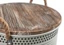 Kobolo Wäschekorb Aufbewahrungskorb HOME Metall Holz Bild 3