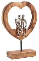 Kobolo Dekoobjekt Dekofigur SOUL Holz braun Metall silber Bild 2
