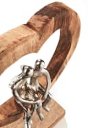 Kobolo Dekoobjekt Dekofigur SOUL Holz braun Metall silber Bild 5