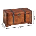Kobolo Truhe TROVE Holztruhe mit Metalldetails und Kunstlederverschluss Bild 3