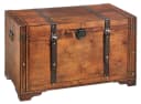 Kobolo Truhe Holzkiste KEEPER mit Metalldetails und Kunstlederverschluss Bild 2