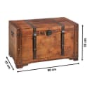 Kobolo Truhe Holzkiste KEEPER mit Metalldetails und Kunstlederverschluss Bild 3