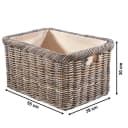 Kobolo Kaminholzkorb Rattan Grau Bild 3