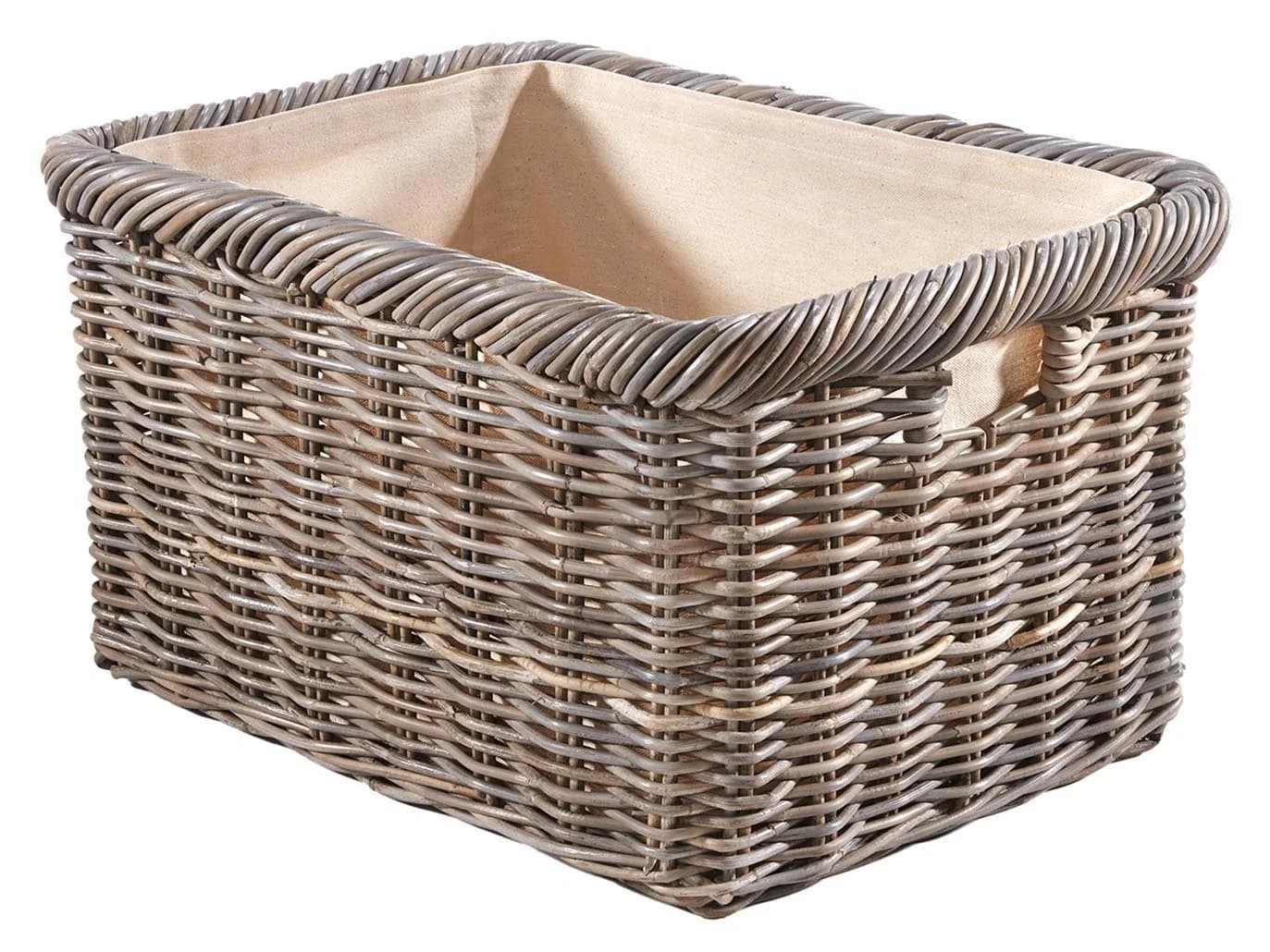 Kobolo Kaminholzkorb Rattan Grau - Bild 4