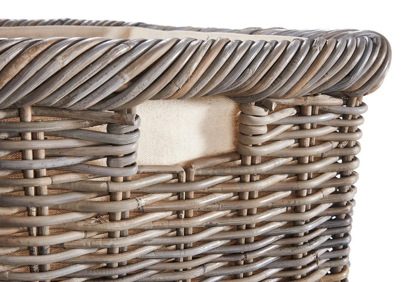 Kobolo Kaminholzkorb Rattan Grau - Bild 5