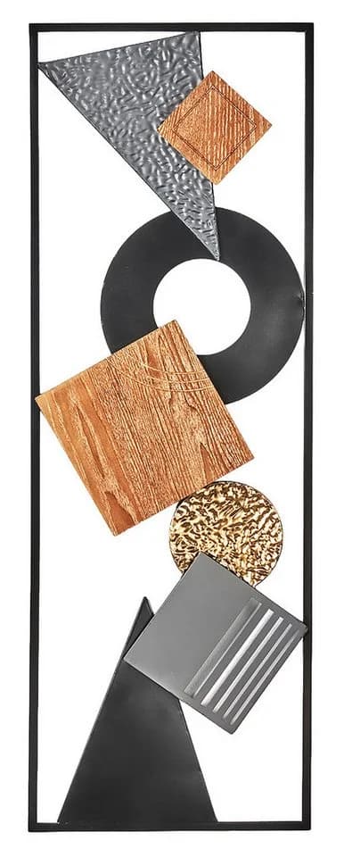 Kobolo Wandbild LINES Metall und Holz Geometrische Formen - Bild 2