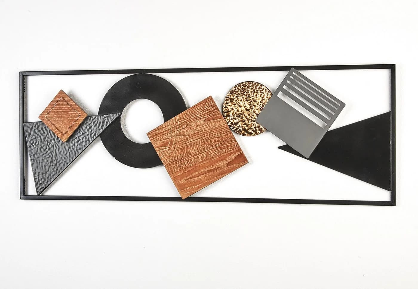 Kobolo Wandbild LINES Metall und Holz Geometrische Formen - Bild 4