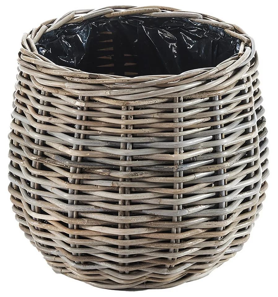 Kobolo Pflanzkübel FIORA 35 cm Rattan Grau - Bild 2