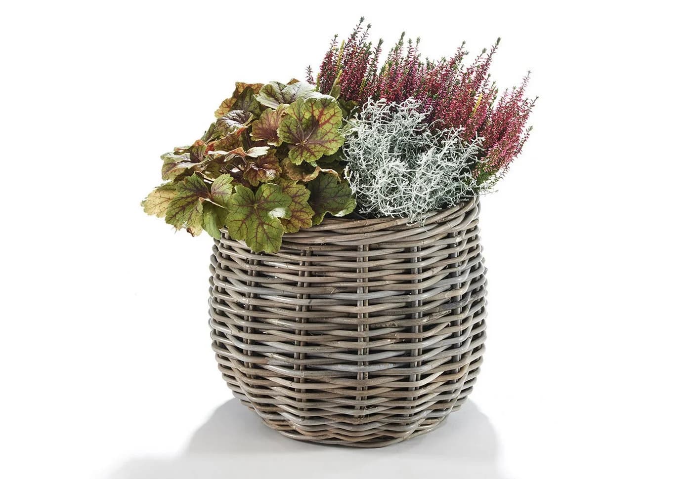 Kobolo Pflanzkübel FIORA 35 cm Rattan Grau - Bild 3
