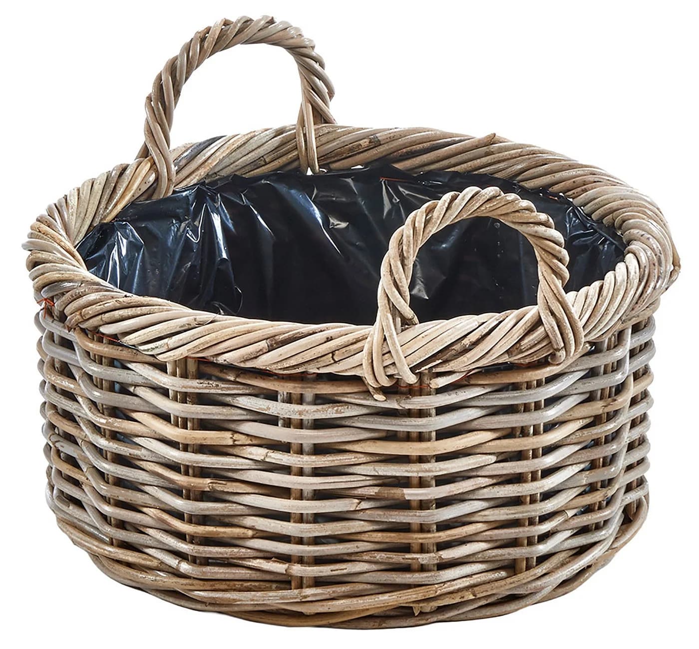 Kobolo Pflanzkübel Übertopf Pflanzkorb Pflanzschale rund aus Rattan mit Folie - Bild 2