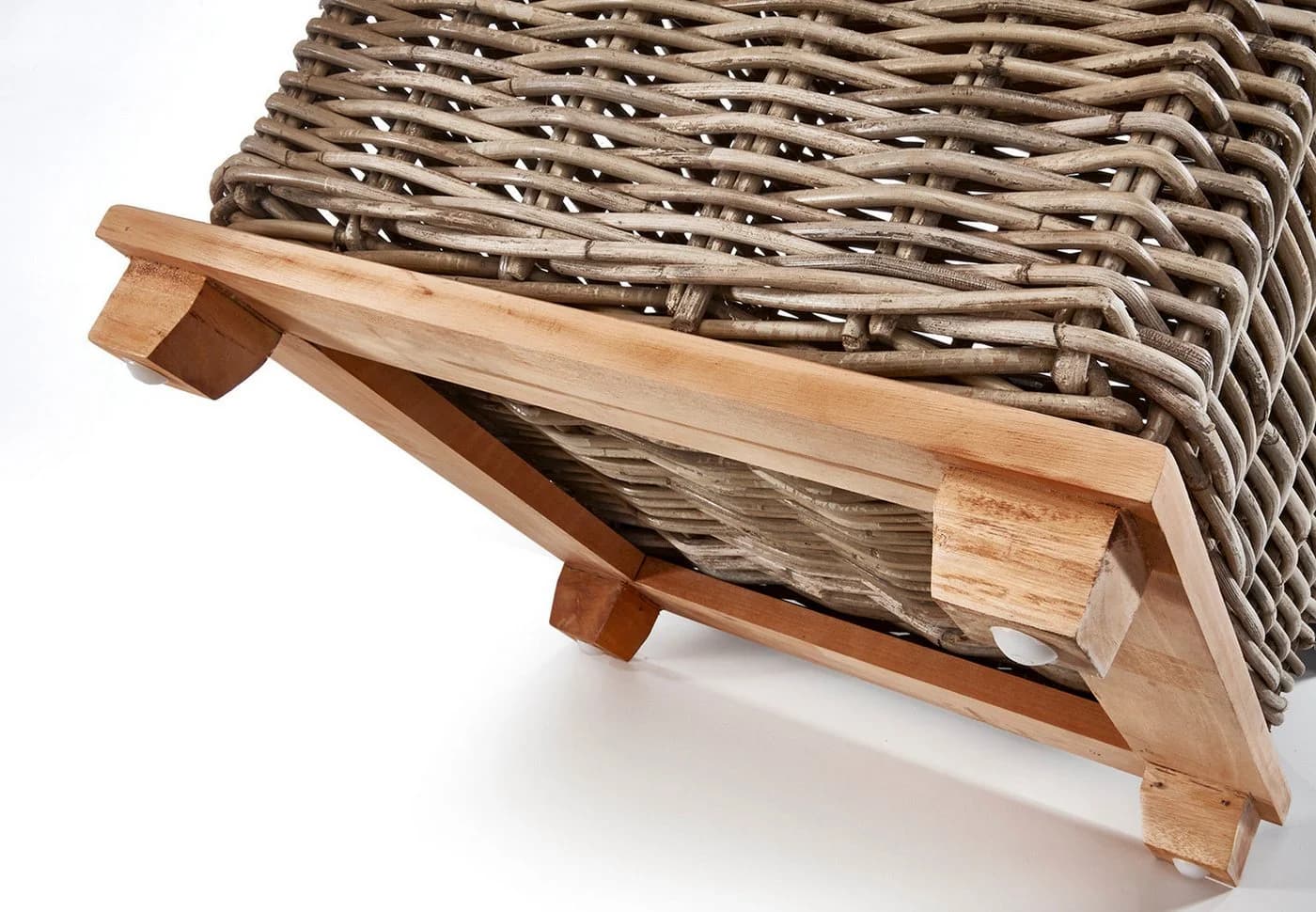 Kobolo Beistelltisch mit Deckel & Aufbewahrung - Rattan Holz - Bild 4