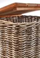 Kobolo Beistelltisch mit Deckel & Aufbewahrung - Rattan Holz Bild 5