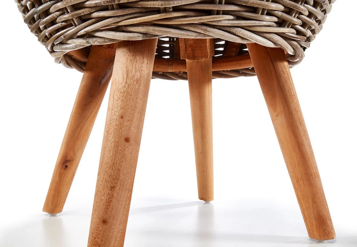 Kobolo Beistelltisch ALINA Mahagoni Holz Rattan - Bild 4