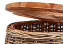 Kobolo Beistelltisch ALINA Mahagoni Holz Rattan Bild 5